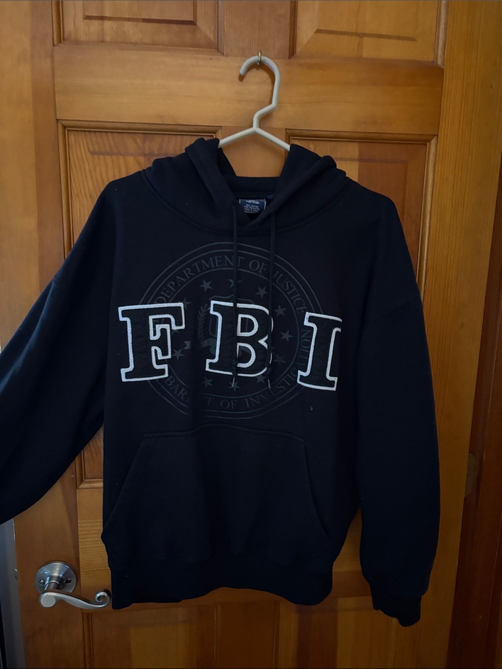 Black FBI Logo Pullover Hoodie - Men’s Classic Pullover Sweatshirt